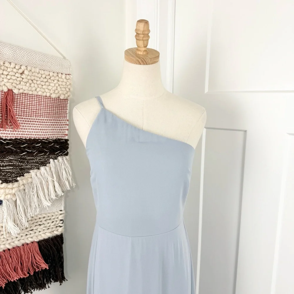 Show Me Your Mumu One-Shoulder Maxi Dress in Light Blue - Picture 3 of 10